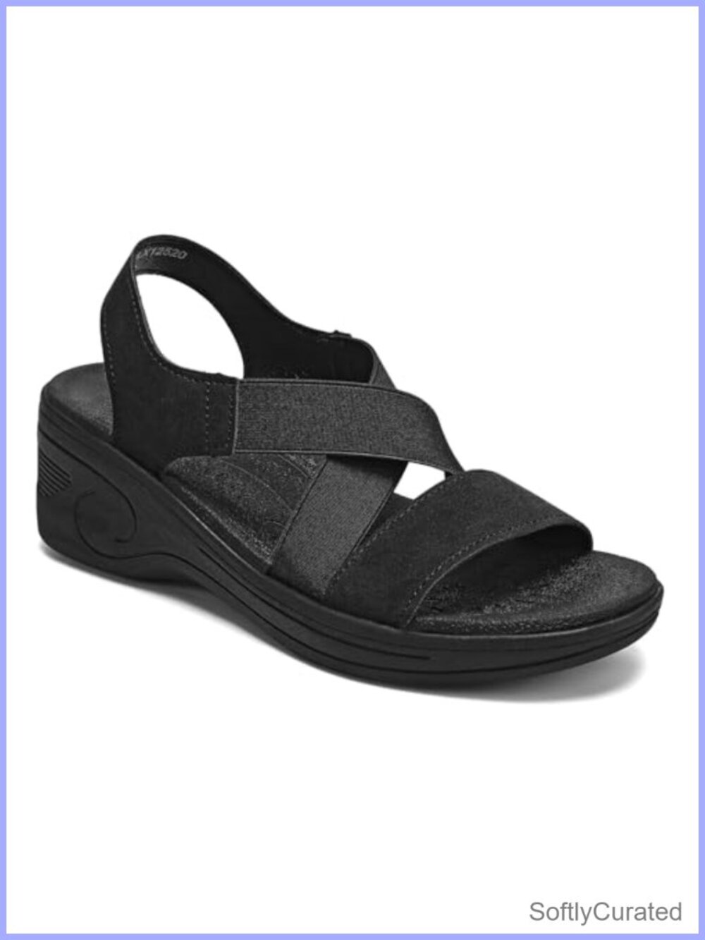 Women's Wedge Sandals Open Toe Slip On Platform Elastic Strap Summer
